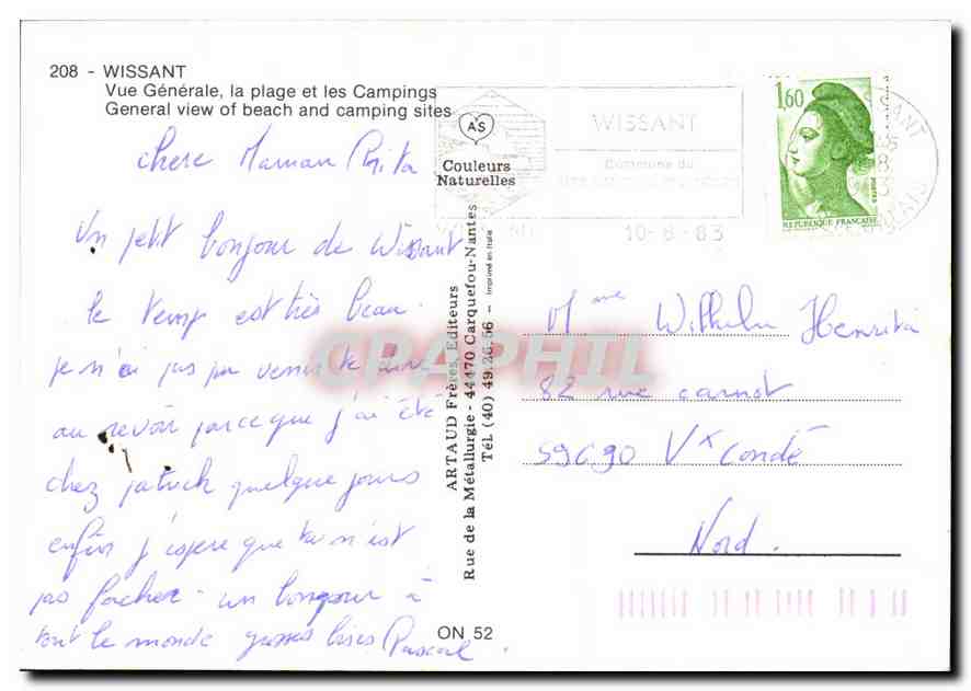 CPM Wissant vue generale la plage et les Campings  — Back
