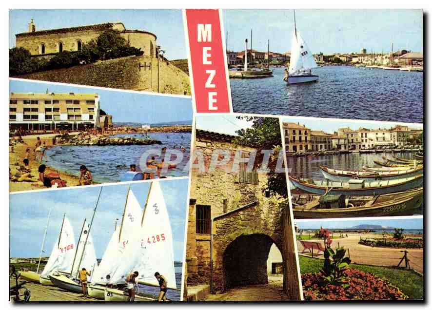 CPM Meze sur le bassin de Thau Herault Regards sur la station balneaire Bateaux