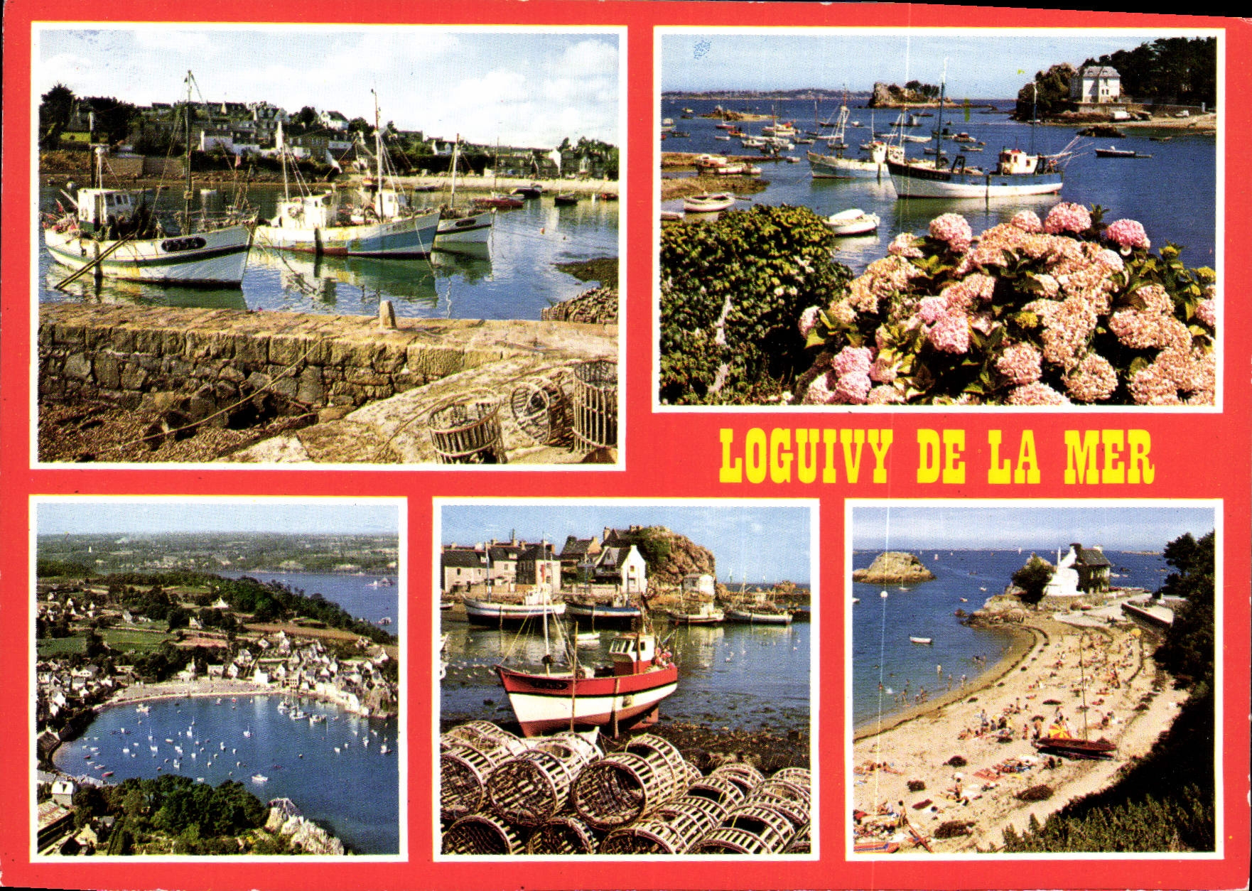CPM Couleurs de Bretagne Loguivy de la Mer le port et la plage 