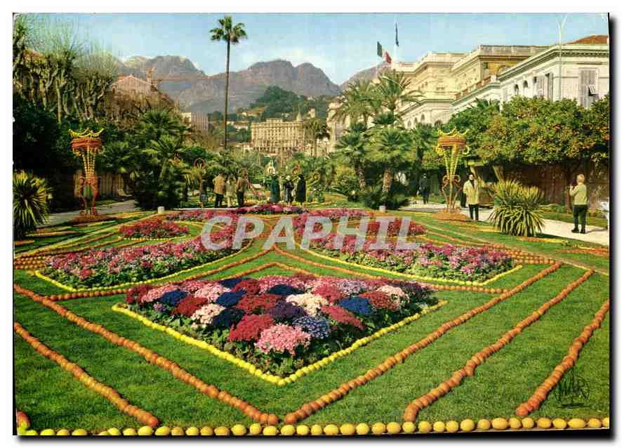 CPM La Cote d'Azur Menton Perle de France le Jardin Boves pendant la Fete du Citron 