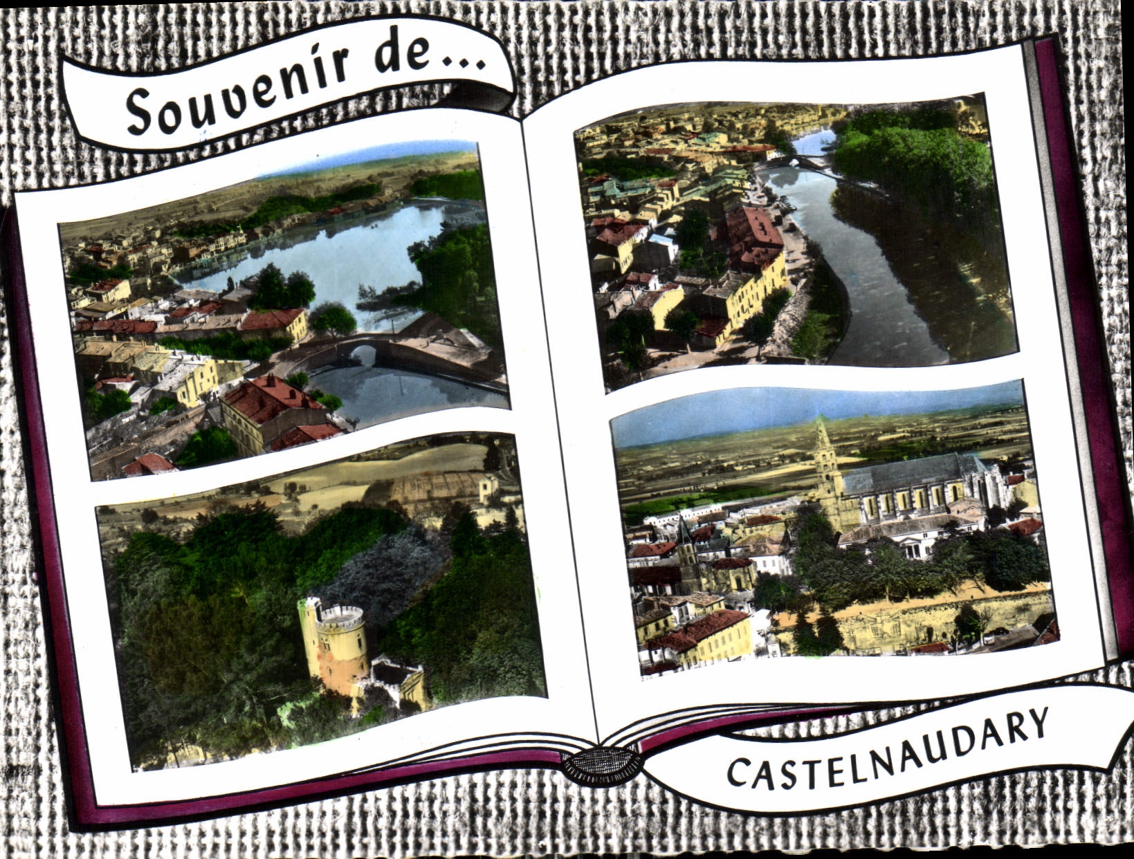CPM Castelnaudary Aude le grand et le petit Bassin Vue generale Tour Ste Catherine la Collegiale St 