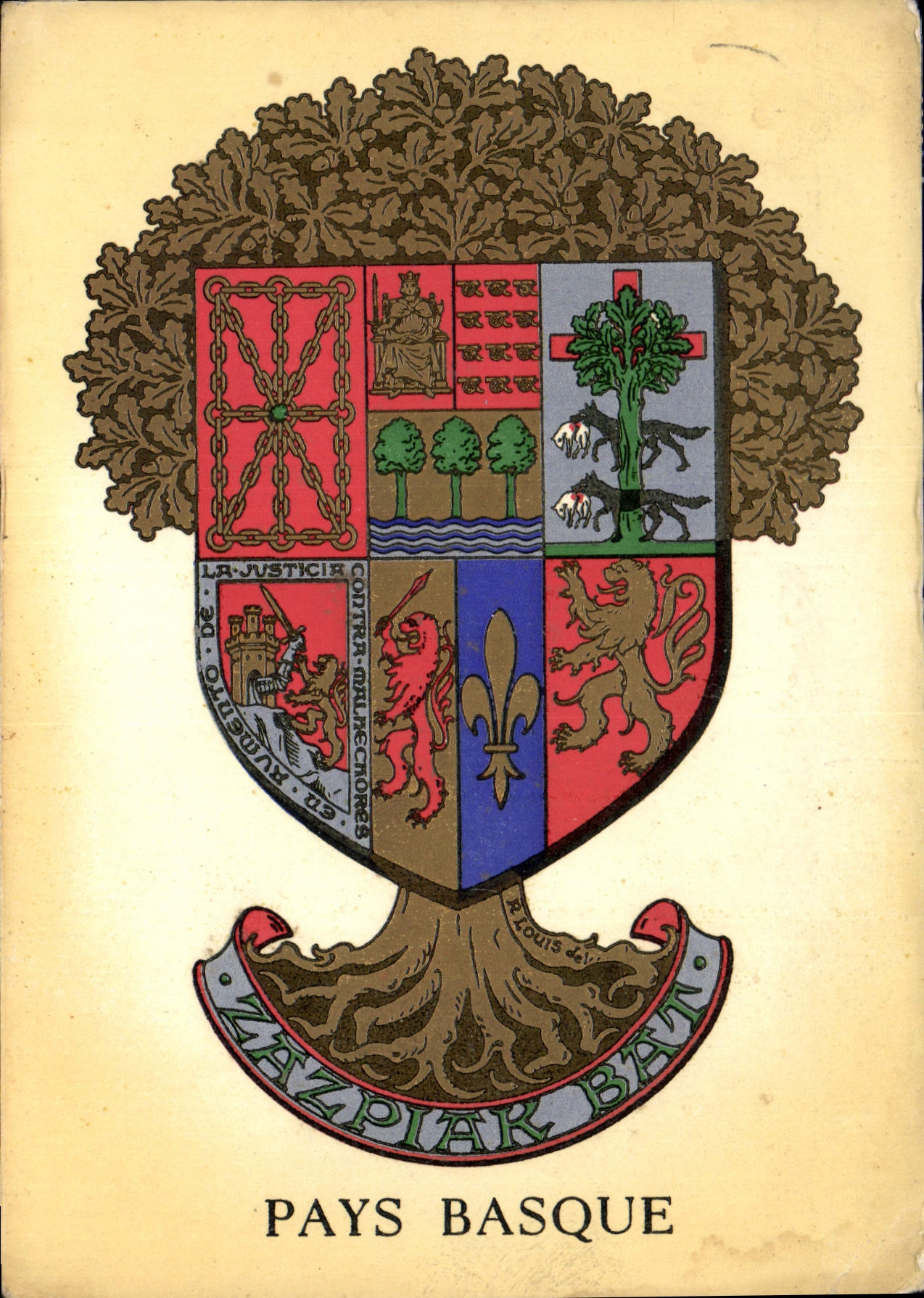 Modern Postcard Basque Country Lion