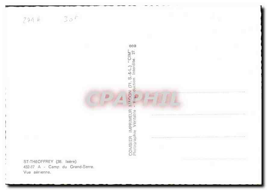 Saint-Théoffrey — Camp du Grand-Serre — C.I.M. (71 S.&L.) — Reverso