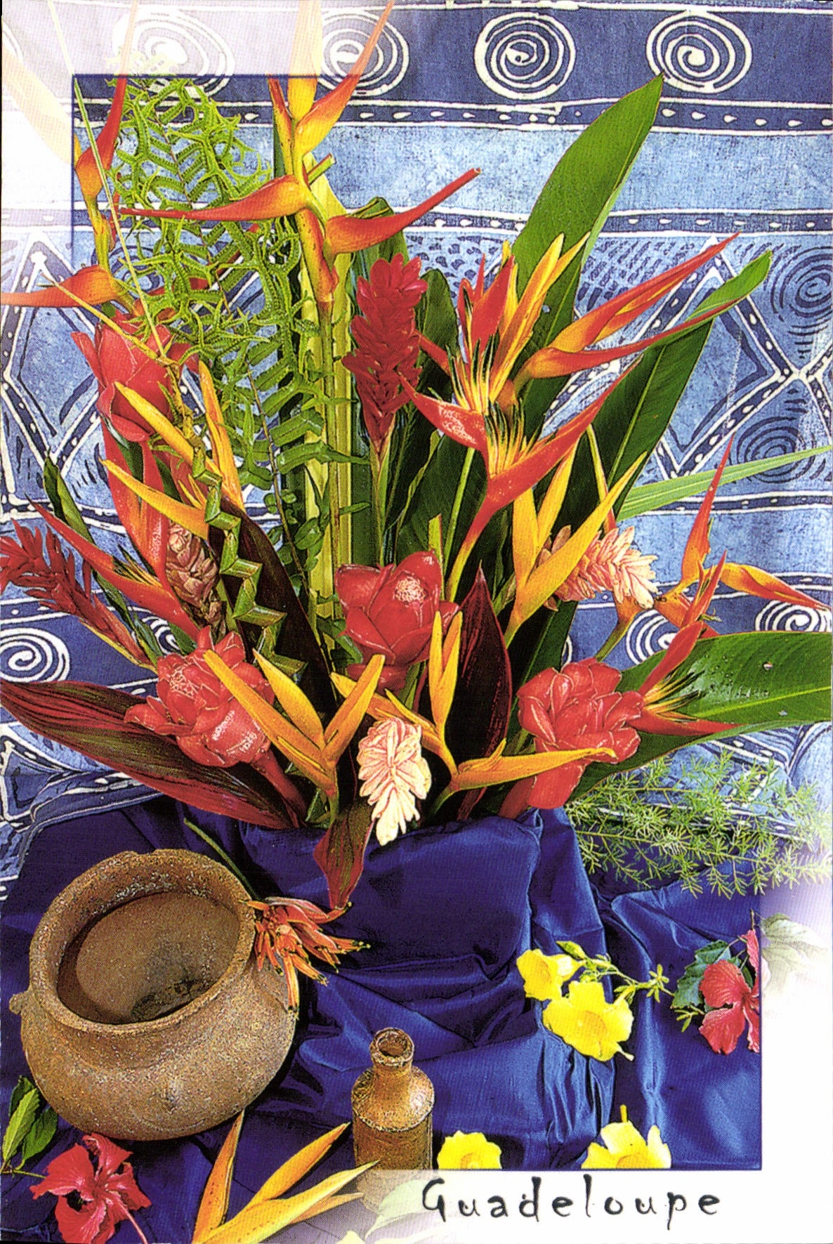 Bouquet de fleurs exotique — Guadeloupe — Cartes postales WWW.TEHPHOTOGRAPHE.NET n°2106