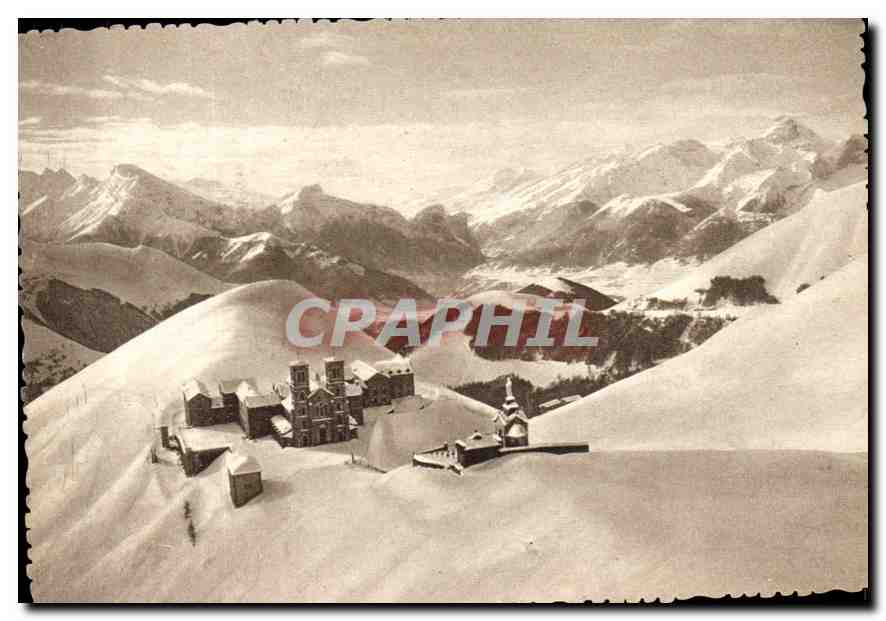 Sanctuaire de Notre-Dame de La Salette — Paysage d'hiver dans les hauteurs — Cliché Audriieux (1928)
