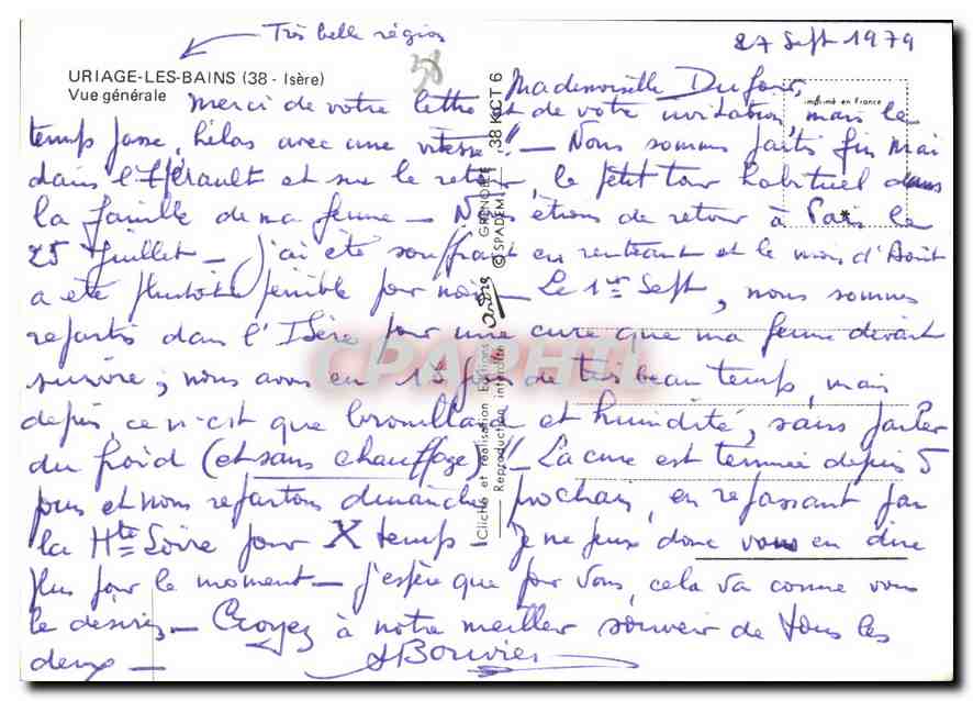 Uriage-les-Bains (38) — Vue générale — éditeur non identifié — Reverso