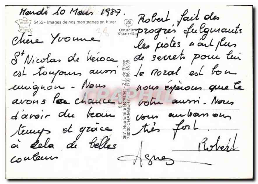 CPM Images de nos montagnes en hiver  — Back