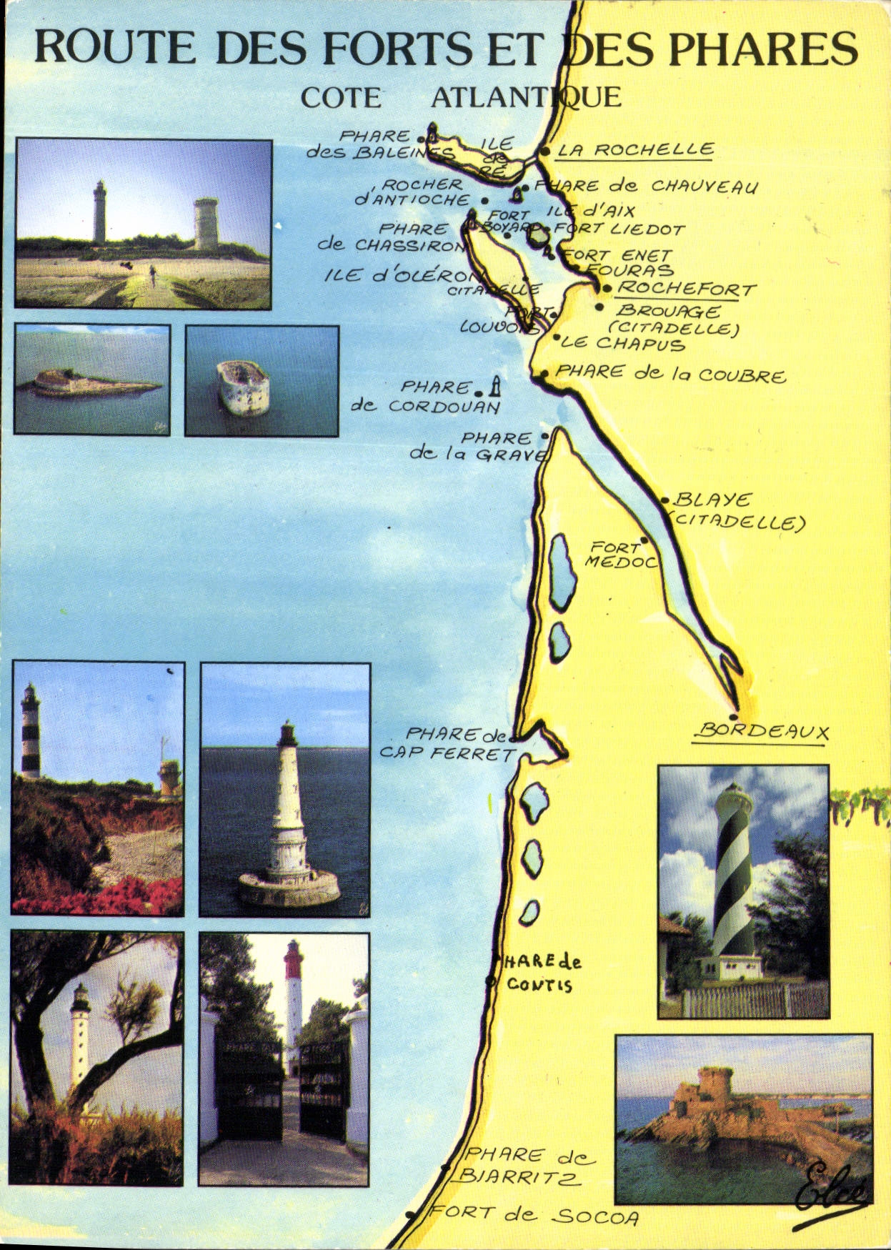 CPM Route des forts et des Phares Cote Atlantique 