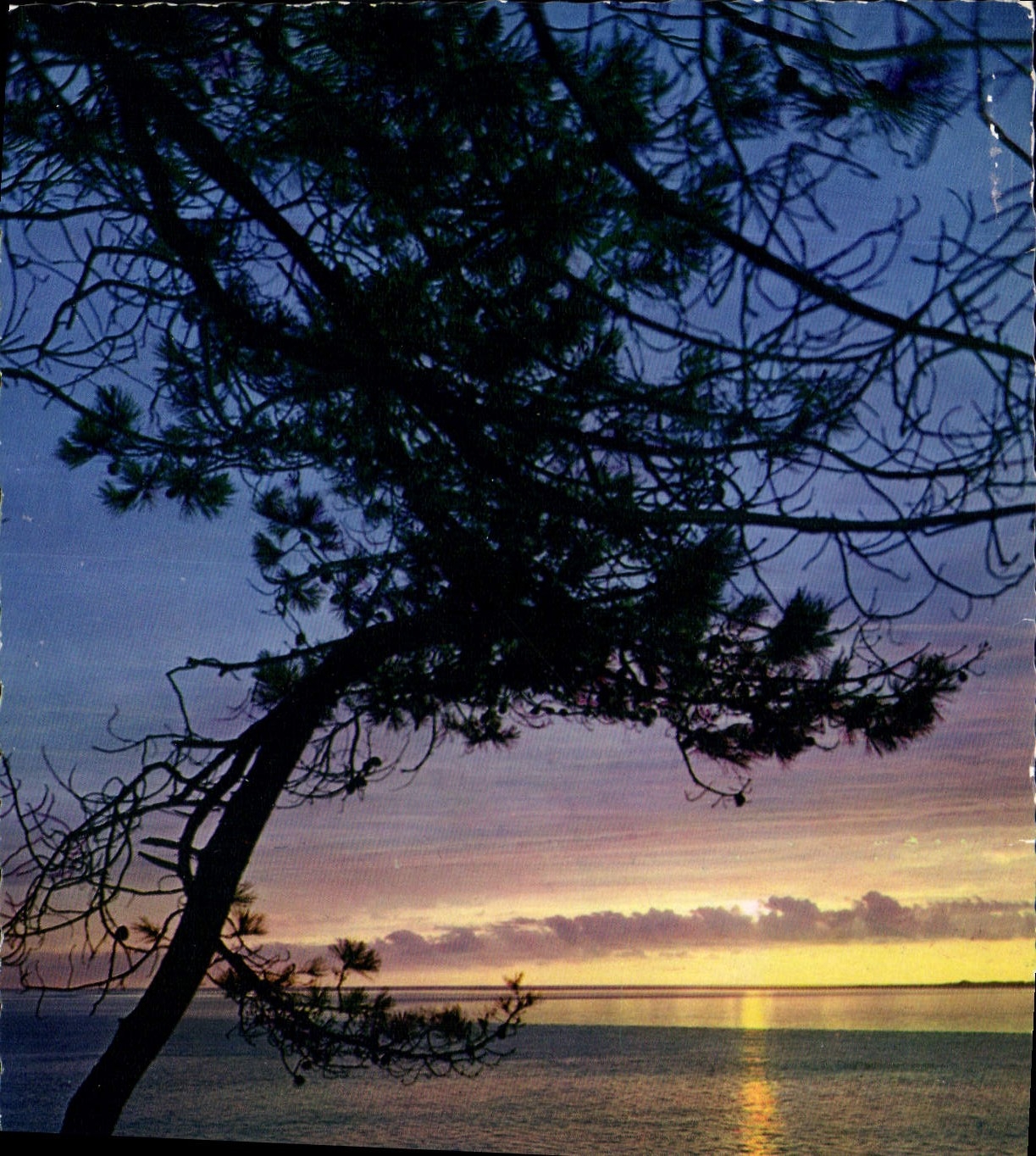 Côte Atlantique — Soleil couchant derrière les nuées — Éditions Mexichrome, n°33/113 - Anverso