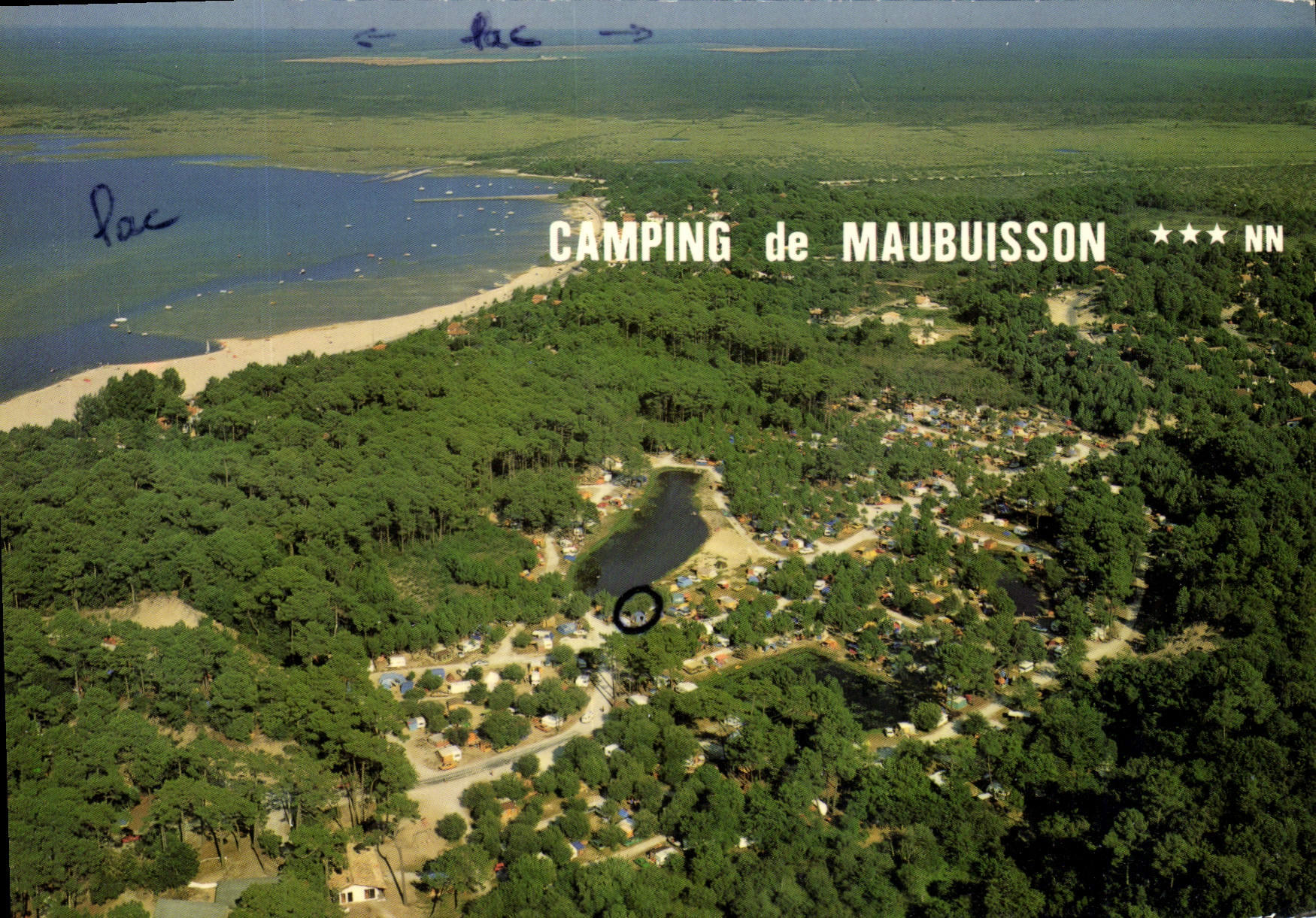 CPM La France vue du Ciel Maubuisson Gironde Parc de Vacances du Docteur Dartigues 