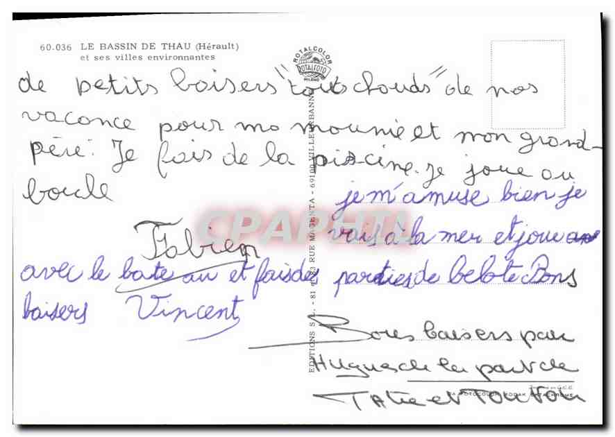 CPM Le Bassin de Thau Herault et ses villes environnantes  — Back