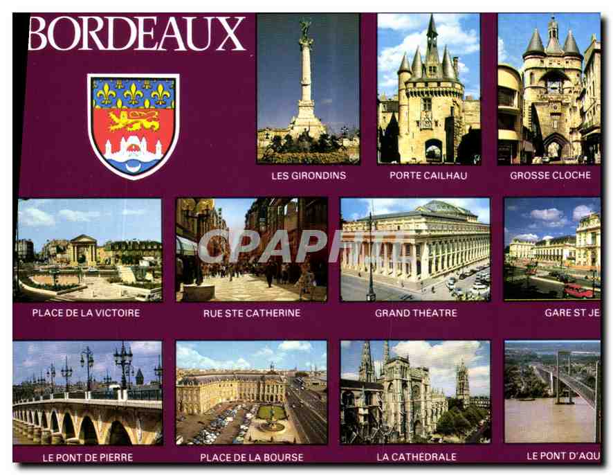 CPM Bordeaux Gironde Panorama 