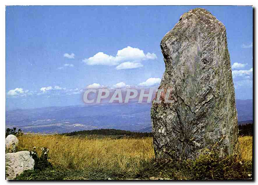 CPM Le Massif de l'Aigoual Gard Un Menhir sur la Route de la Luzette 