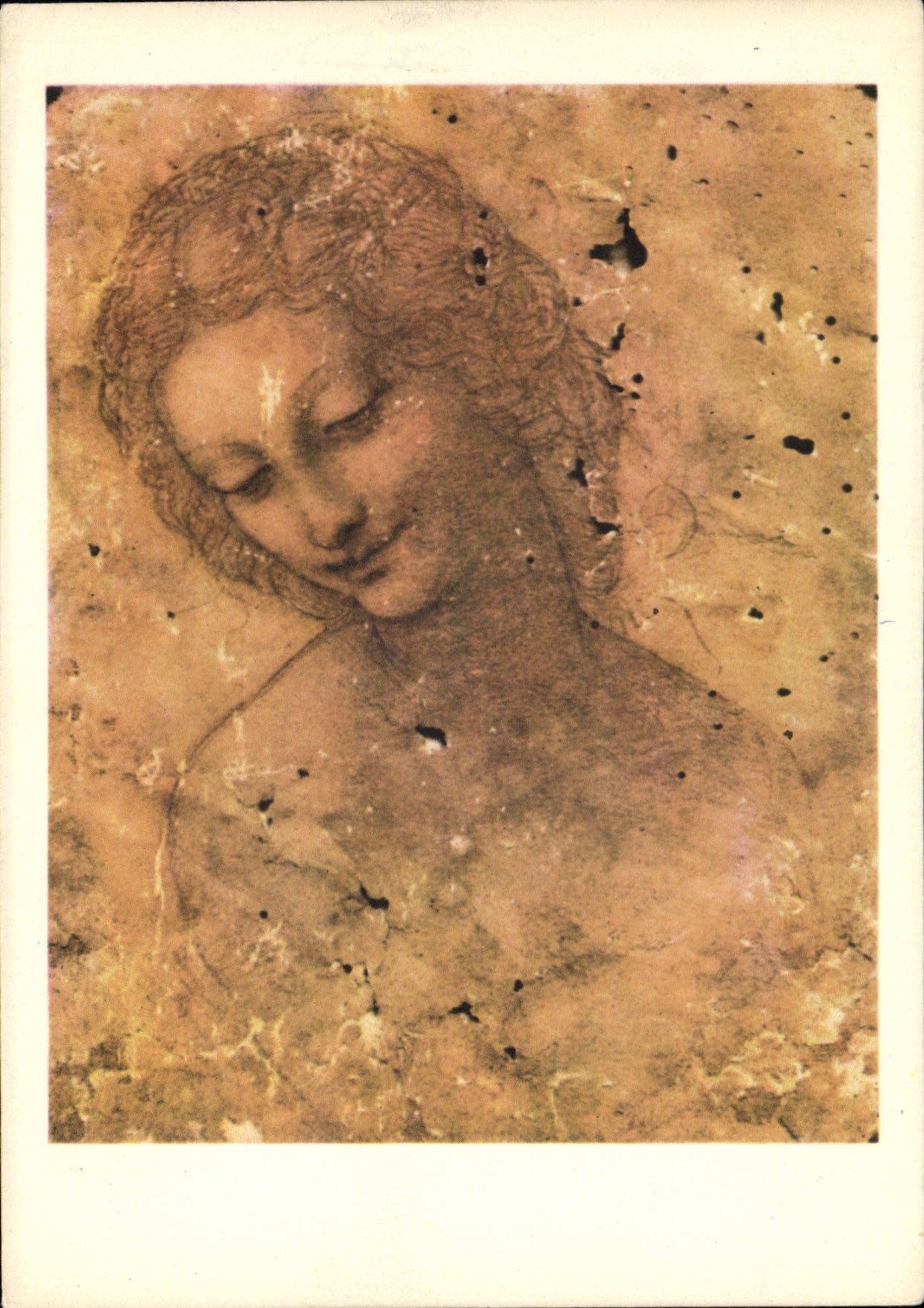 CPM Leonardo Da Vincci Tete de Leda 