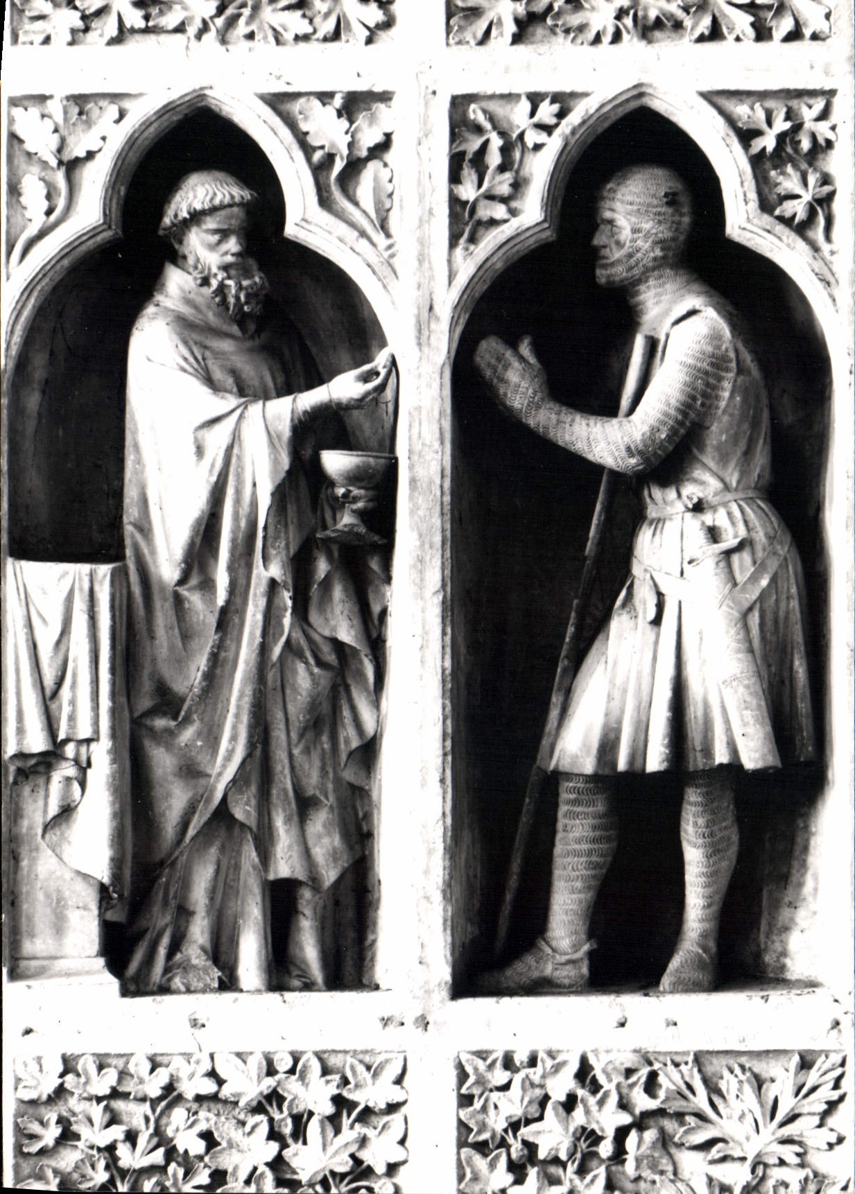 Cathédrale de Reims — La communion du chevalier (XIIIe siècle) — Augusto Atiemand, CPAPHIL