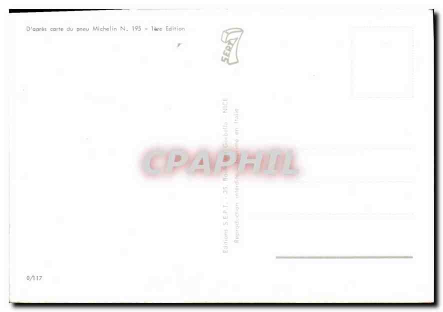 CPM D'Apres corte du pnue Michelin N  — Verso