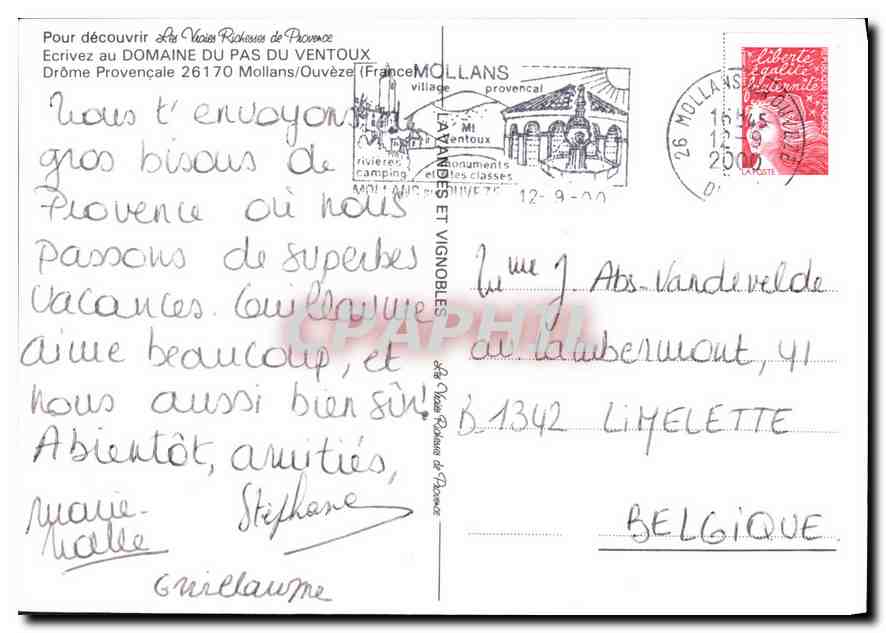 CPM Les Vraies Richesses de Provence Francois Isler  — Verso