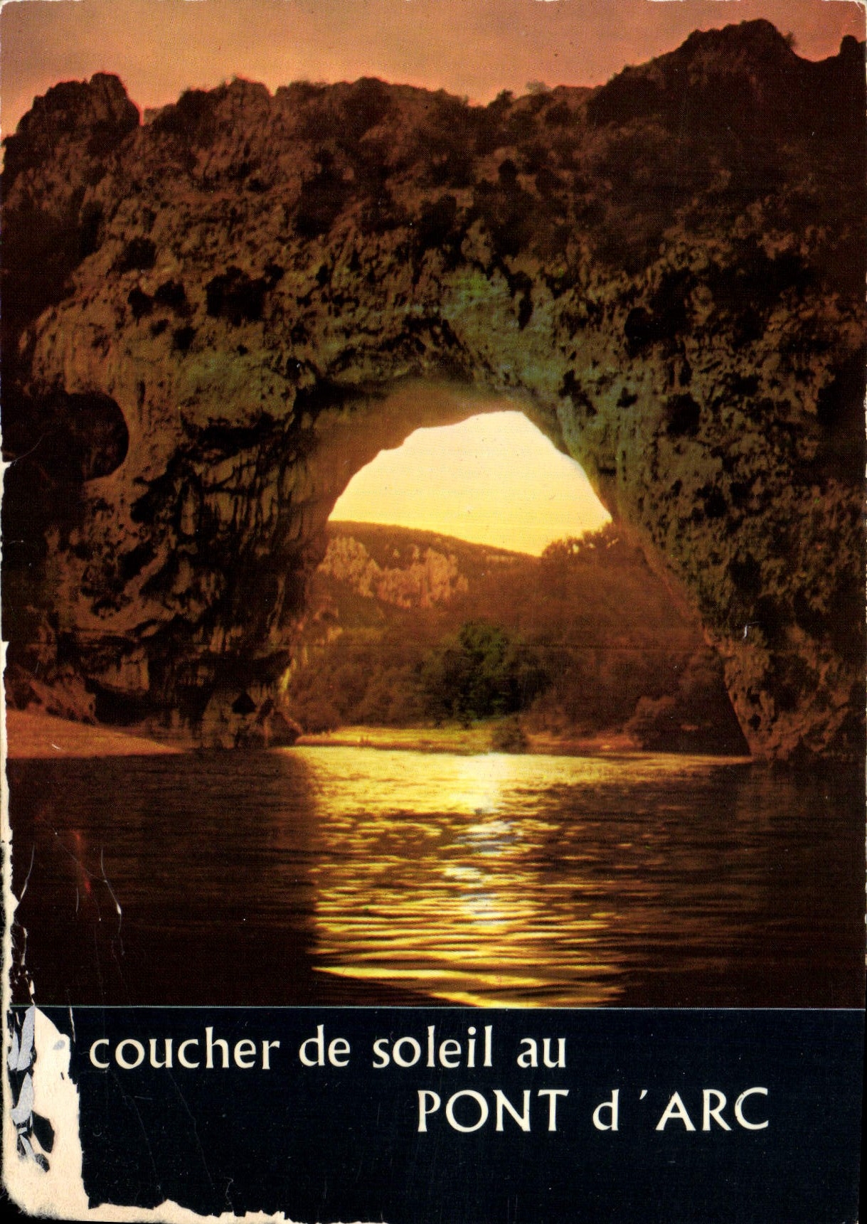 Coucher de soleil au Pont d'Arc — Éditions SPADÈM, n° W.14699