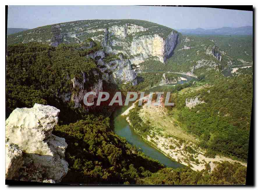 CPM Les Gorges de l'Ardeche Le Pas de Mousse vu du Belvedere du Serre de Tourre 