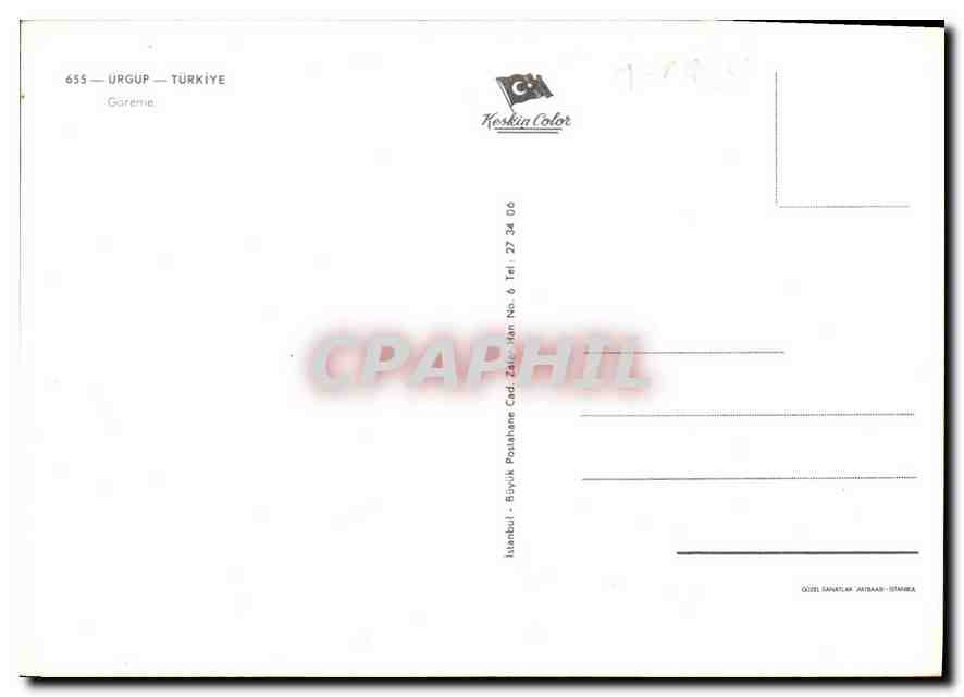 CPM Urgup Turkiye  — Verso