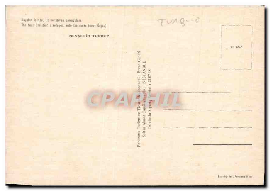 CPM Nevsehir Turkey  — Verso
