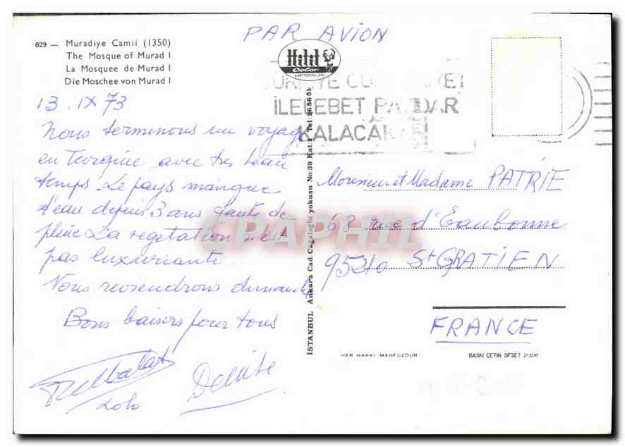 CPM Moradiye Camii 1350  — Verso