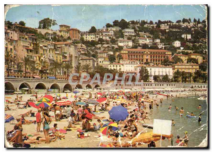 CPM Les Sites Merveilleux de la Cote d'Azur Menton La Plage a l'heure du bain 