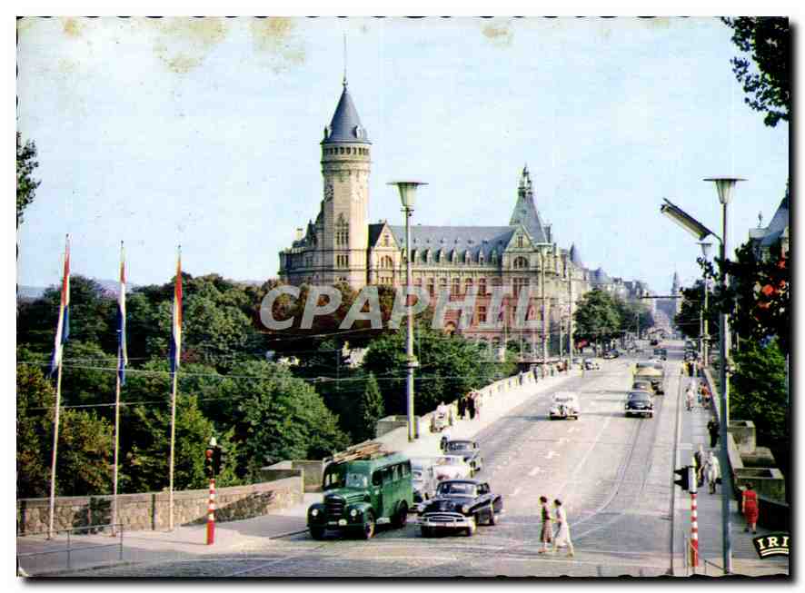 Luxembourg — La Caisse d'Épargne et l'Avenue de la Liberté — E. A. Schack