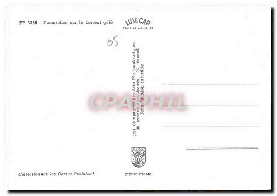 Dampf auf dem gefrorenen Bach — Sammlung der Photomechanischen Künste - 04 - Arcueil — Rückseite