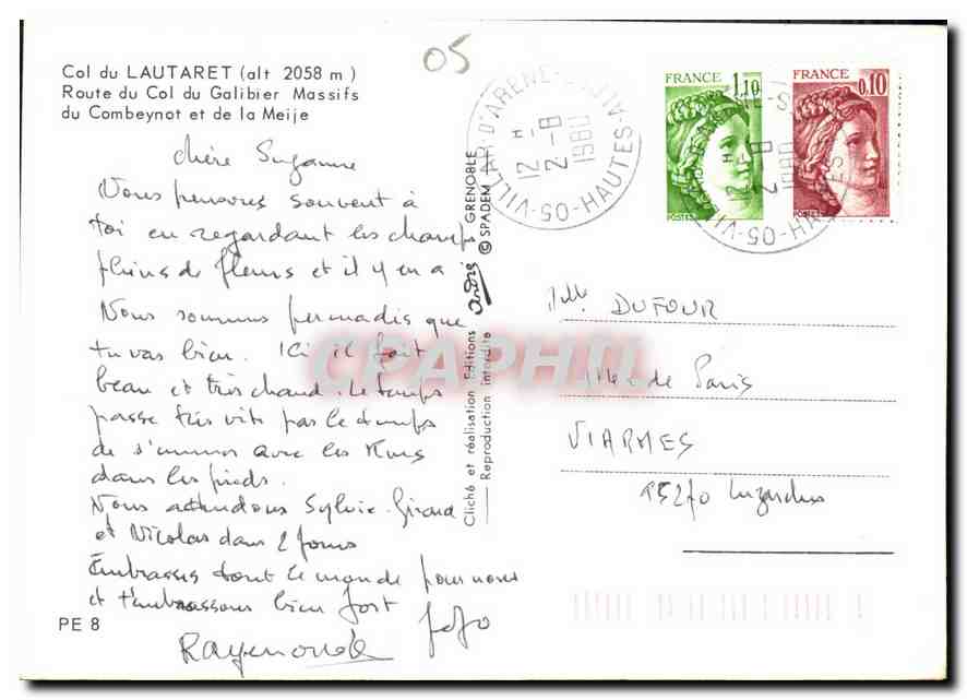 Col du LAUTARET (alt 2058 m) — Route du Col du Galibier, Massifs du Combeynot et de la Meije — Éditions Géographiques — Reverso