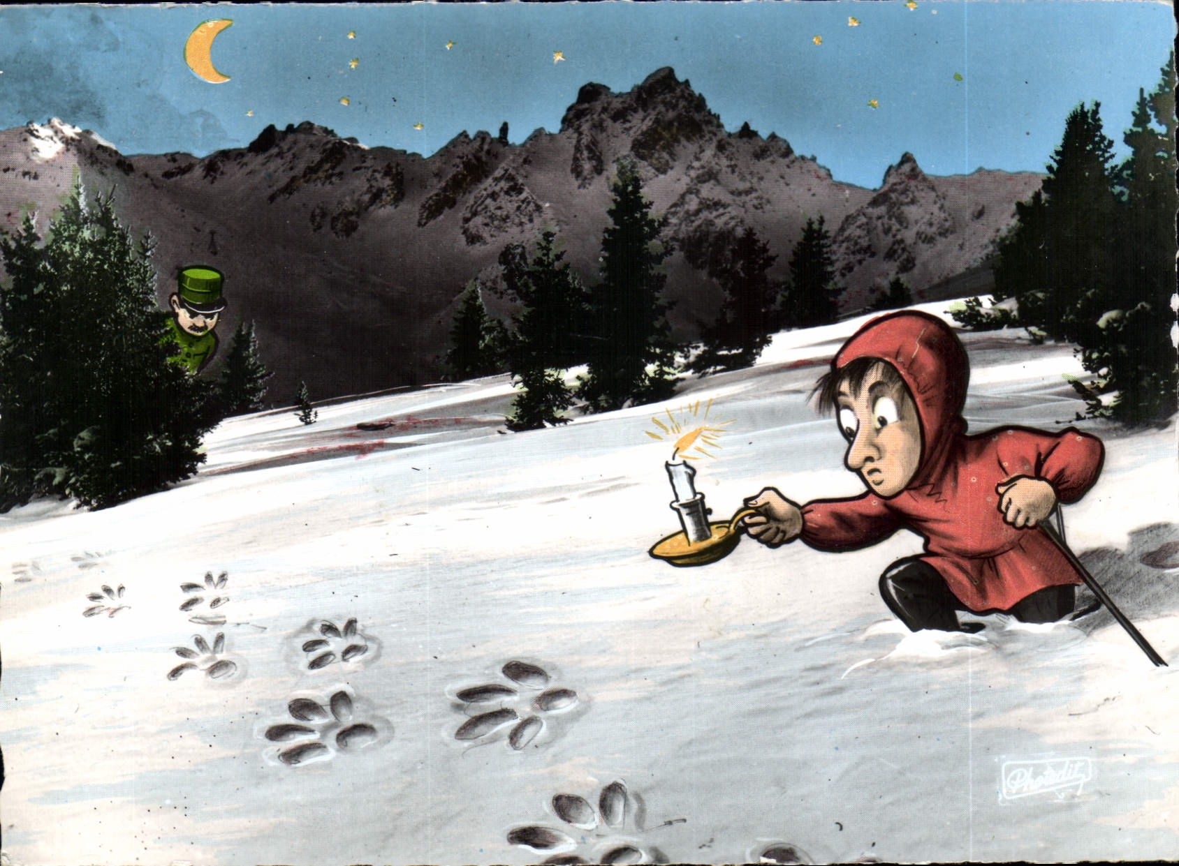 Chasse au Dahou dans les Alpes — création Photadit — n° DH-190