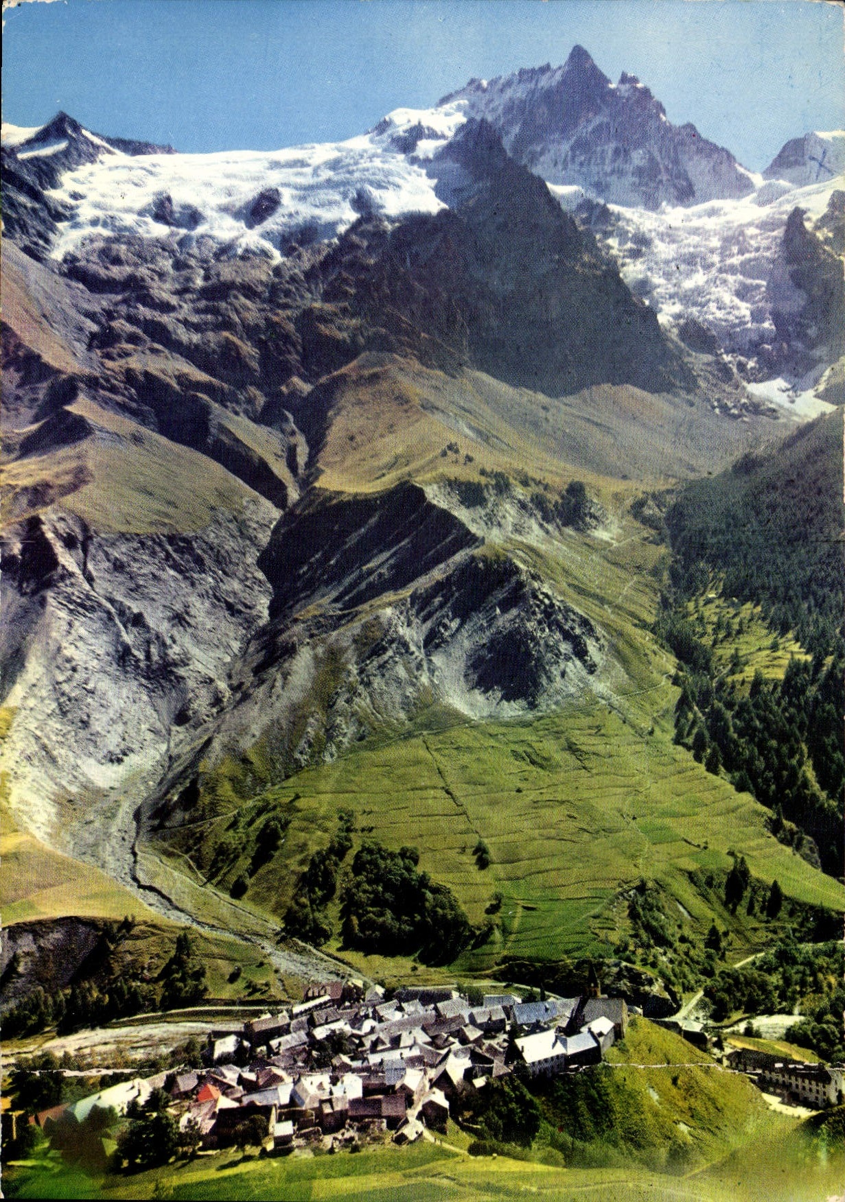 La Grave-en-Oisans — Le Village et la Meije (3983 m.) — Oïset Color Adia, n° 591