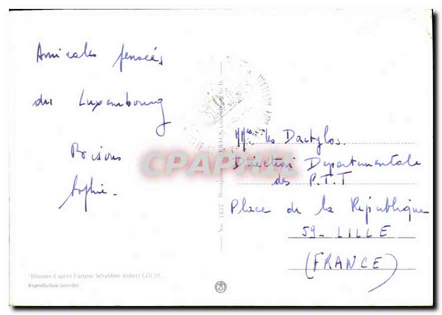 Luxembourg — Vues de Echternach, Vianden, Clervaux — R. Louis — Verso