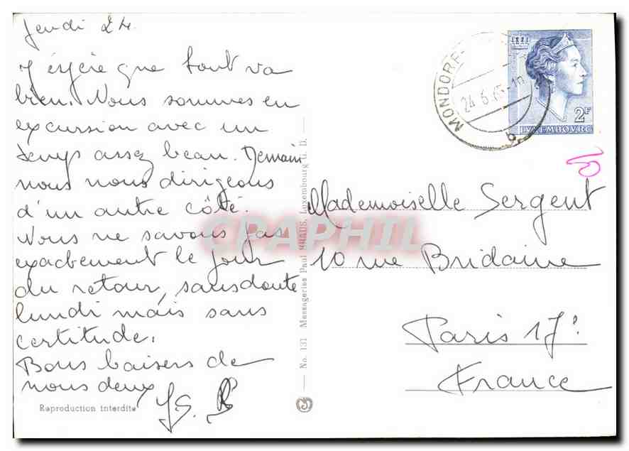 CPM Mondorf Les Bains  — Rückseite