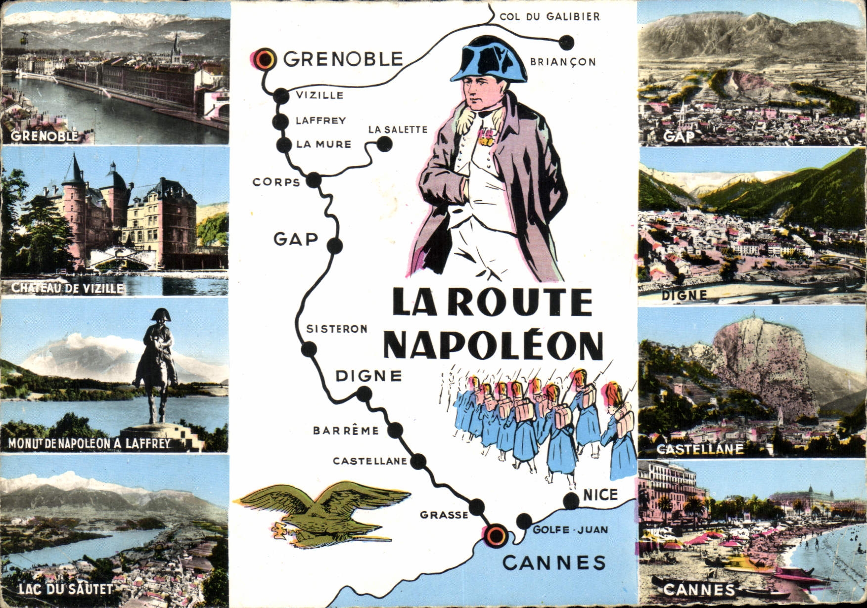 La Route Napoléon — Grenoble à Cannes — Édition d'Art André, Grenoble