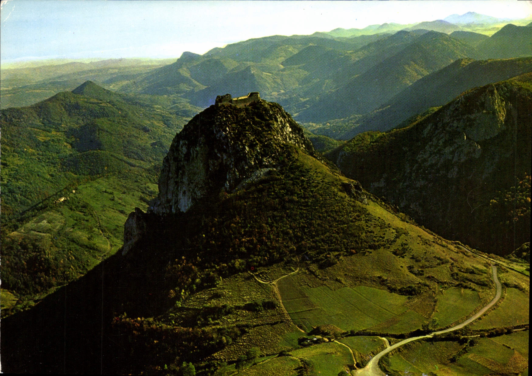 CPM Montsegur Vue aeriene du chateau 
