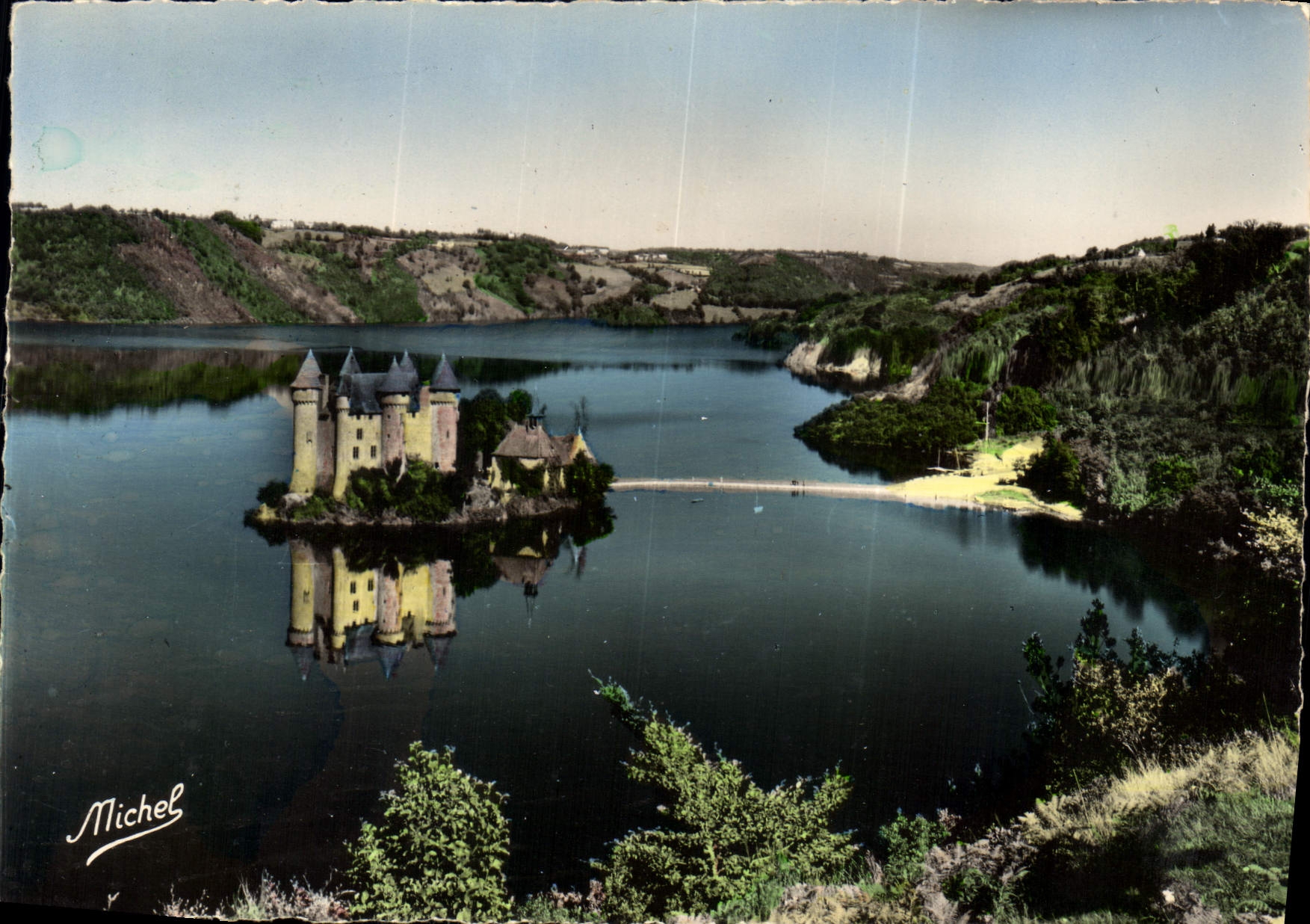 CPM Gorges de la Dorgogne Correze Canal Barrage de Bort les Orgues Chateau Forteresse de Val 