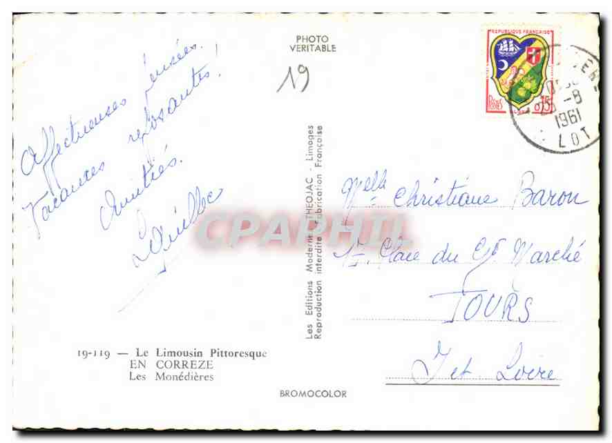 CPM La Limousin Pittoresque En Correze Les Monedieres  — Rückseite