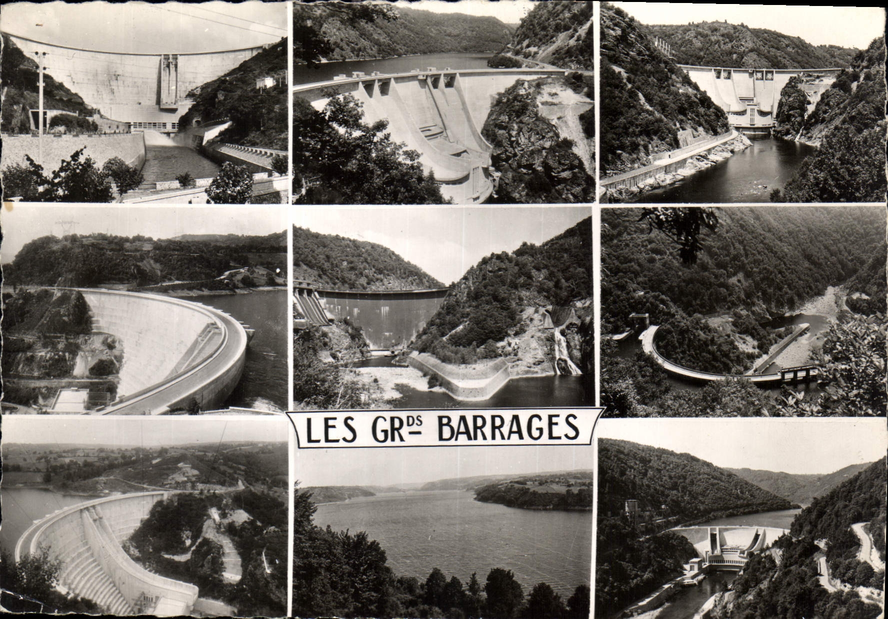 CPM Grands Barrages de gauche a droite Bort les Orgues de l'Aigle Mareges Chastang 
