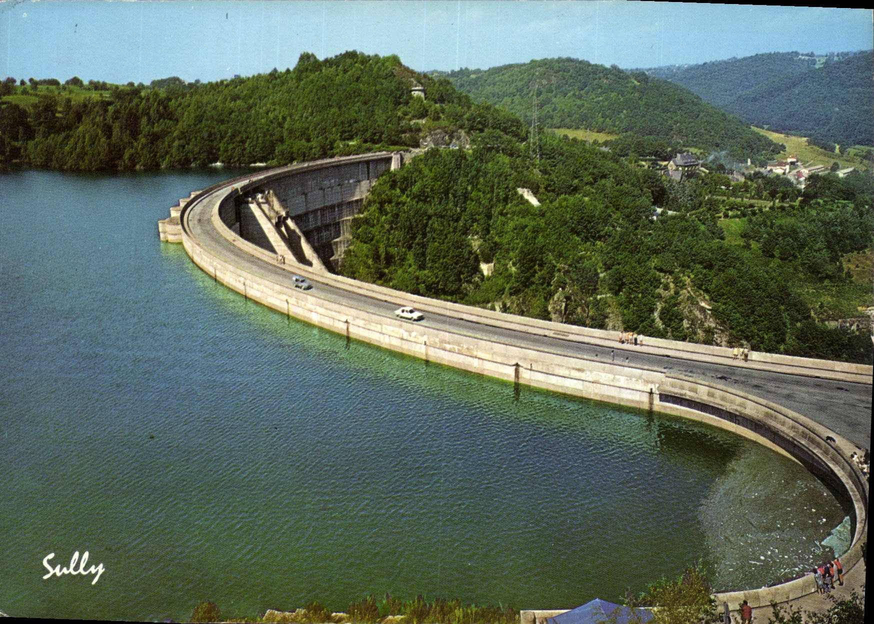 CPM Bort les Orgues Correze Le barrage vu de la rive droite 