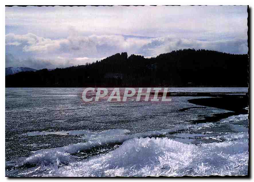 CPM Hiver Paillettes et couches glacees sur un Lac de Savoie 