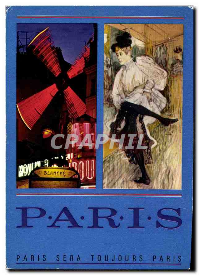 CPM Paris Sera Toujours Paris Metro Blanche Moulin Rouge