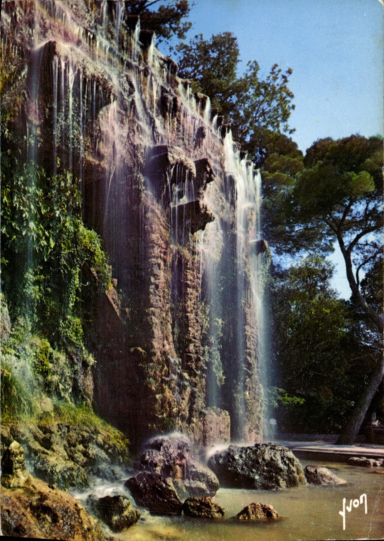 CPM La Cote d'Azur miracle de la nature Nice Alpes Maritimes La Cascade du Chateau 