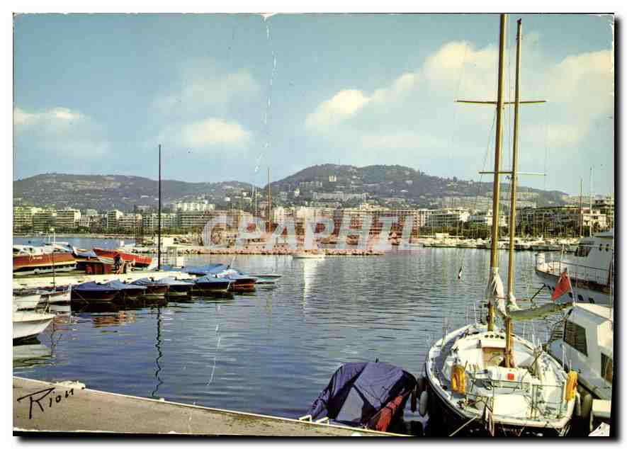 CPM La Cote d'Azur inoubliable Cannes Le port Canto la Croisette 