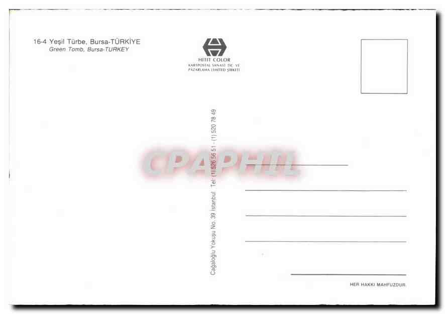 CPM Yesil Turbe Bursa Turkiye  — Verso