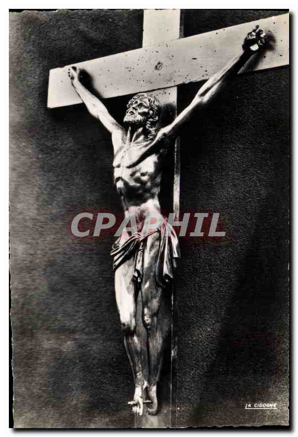 Moutier d'Ahun — Le Christ en buis (XVIIe siècle) — Édit. « La Cigogne »