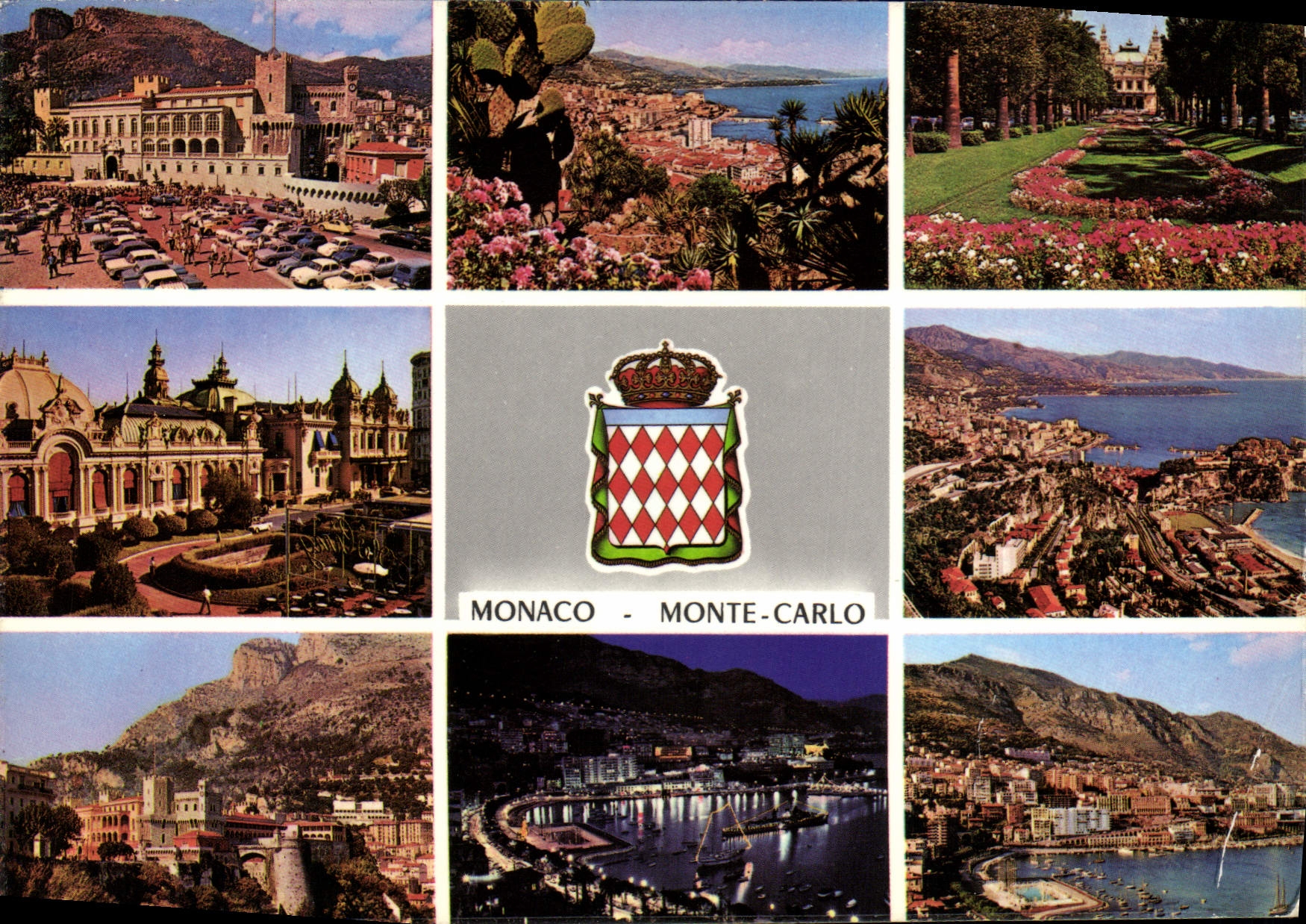Monaco - Monte-Carlo — vue panoramique et emblèmes — Éditions Gilletta, NICE