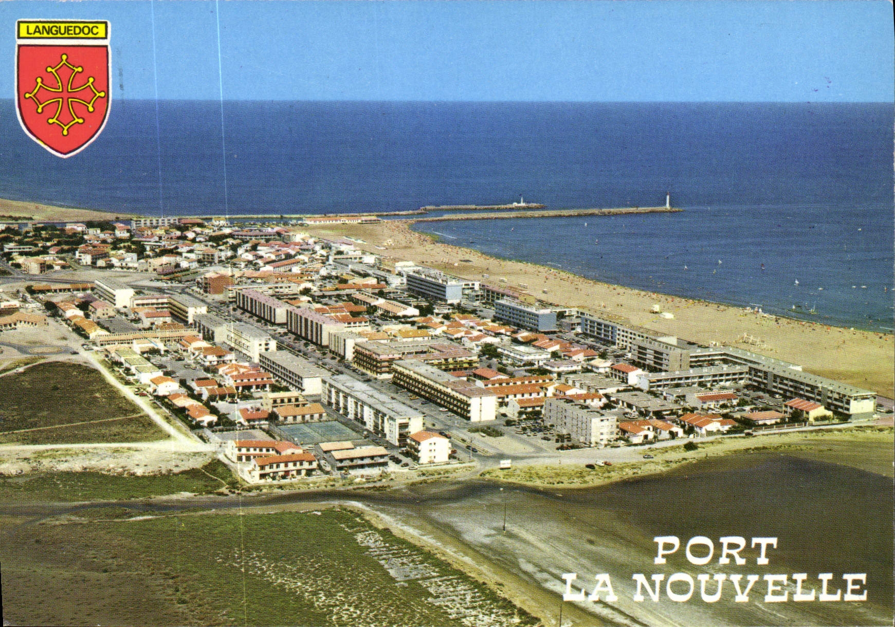 CPM Port la Nouvelle Aude vue aerienne 