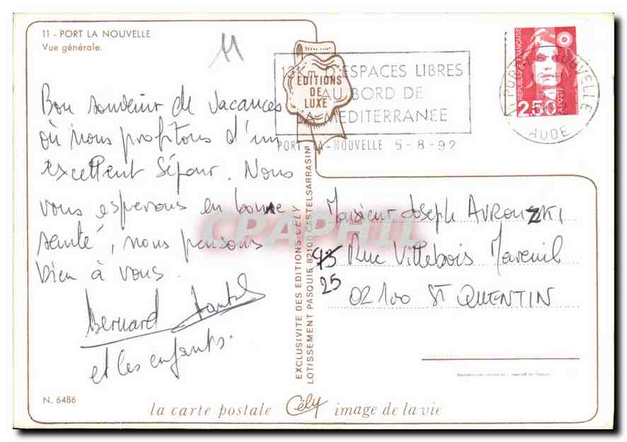 CPM Port la Nouvelle vue generale  — Rückseite