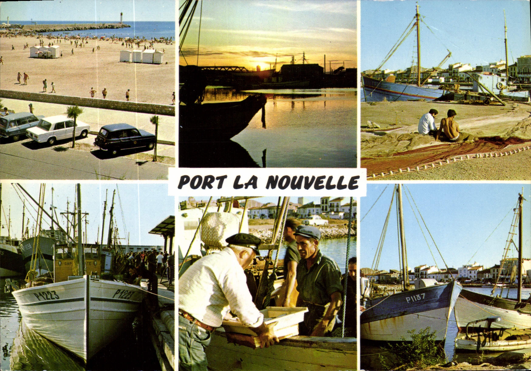 CPM Lumiere et Couleurs de l'Aude Port la Nouvelle Divers aspects du Port et de la plage 